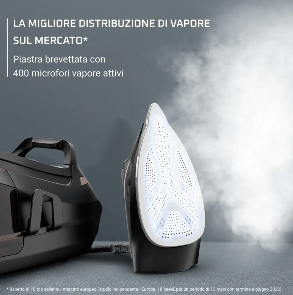 Rowenta DG9611F0 Eco Steam Pro Ferro da stiro con caldaia a vapore - nero