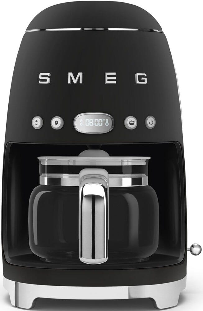 Smeg Selection DCF02BLMEU 50'S Style Macchina per caffè automatica - nero opaco