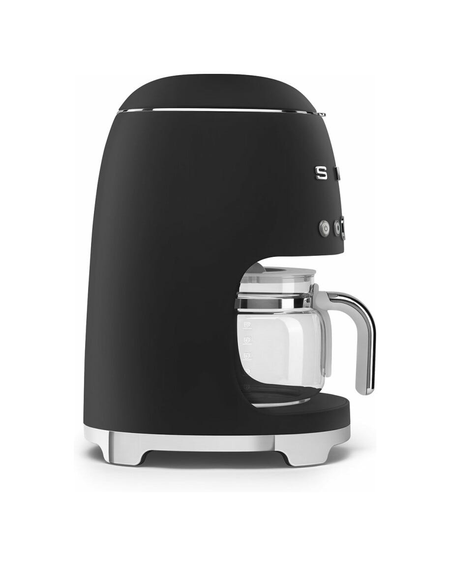Smeg Selection DCF02BLMEU 50'S Style Macchina per caffè automatica - nero opaco