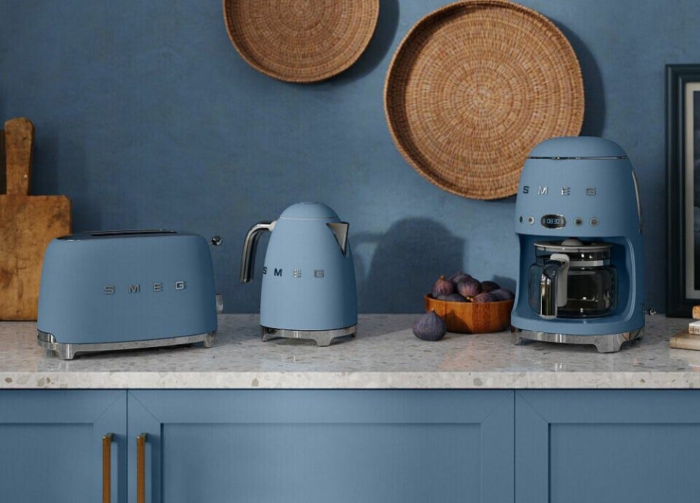Smeg Selection DCF02SBMEU 50'S Style Macchina per caffè automatica - storm blue opaco