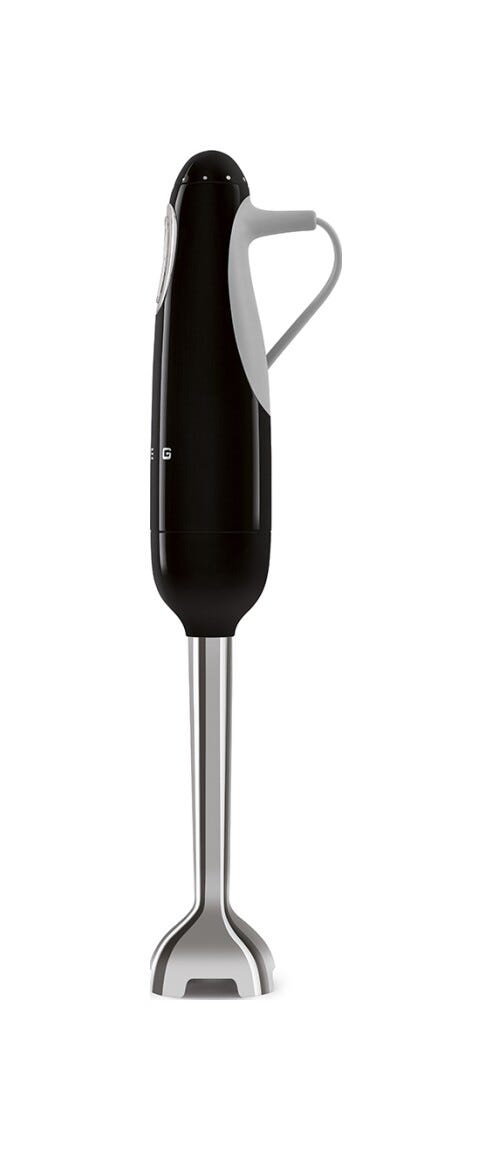 Smeg Selection HBF03BLEU 50'S Style Frullatore a immersione con accessori - nero lucido