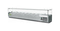 Fama FV12033 Vetrinetta refrigerata per pizzeria, 120 cm, 9 vaschette GN 1/3, acciaio inox, vetro temperato, +2/+8°C