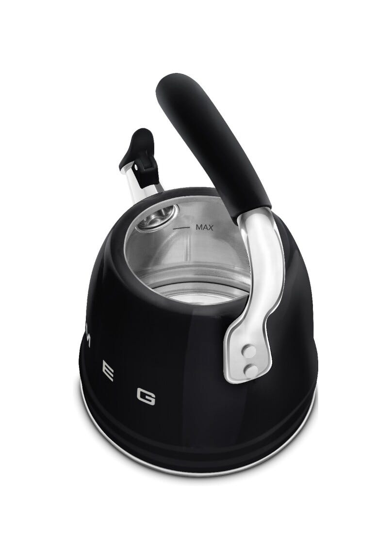 Smeg Selection WKF01BL 50'S Style Bollitore per piano cottura 2,3 L - nero lucido