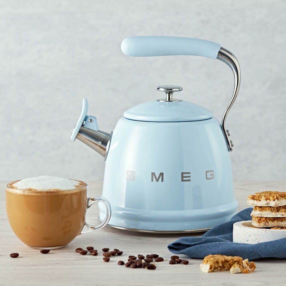 Smeg Selection WKF01PB 50'S Style Bollitore per piano cottura 2,3 l - azzurro lucido