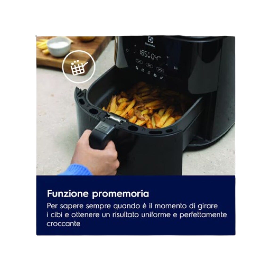 Electrolux EAF7B Serie 700 Friggitrice ad aria 6,8 lt - nero