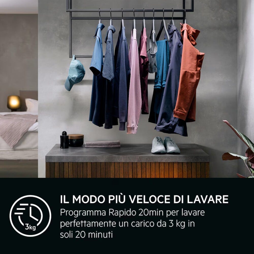 AEG LR8H94GBY Serie 8000 PowerCare UniversalDose Lavatrice cm. 60 - capacità 9 kg - bianco