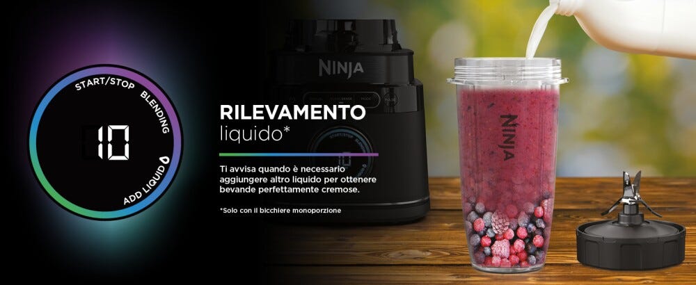 Ninja TB301EU Detect Frullatore ad alta potenza 2,1 l + bicchieri - nero