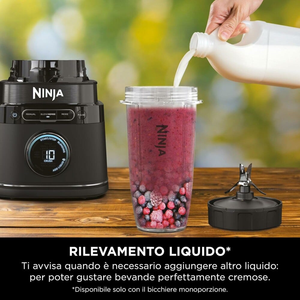 Ninja TB301EU Detect Frullatore ad alta potenza 2,1 l + bicchieri - nero