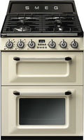 Smeg TR62P Victoria Cucina da accosto cm. 60x60 - 4 fuochi a gas + 2 forni elettrici - panna lucido