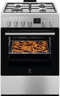 Electrolux LKK660221X Serie 600 SteamBake Cucina da accosto cm. 60 - 4 fuochi gas + 1 forno elettrico - inox