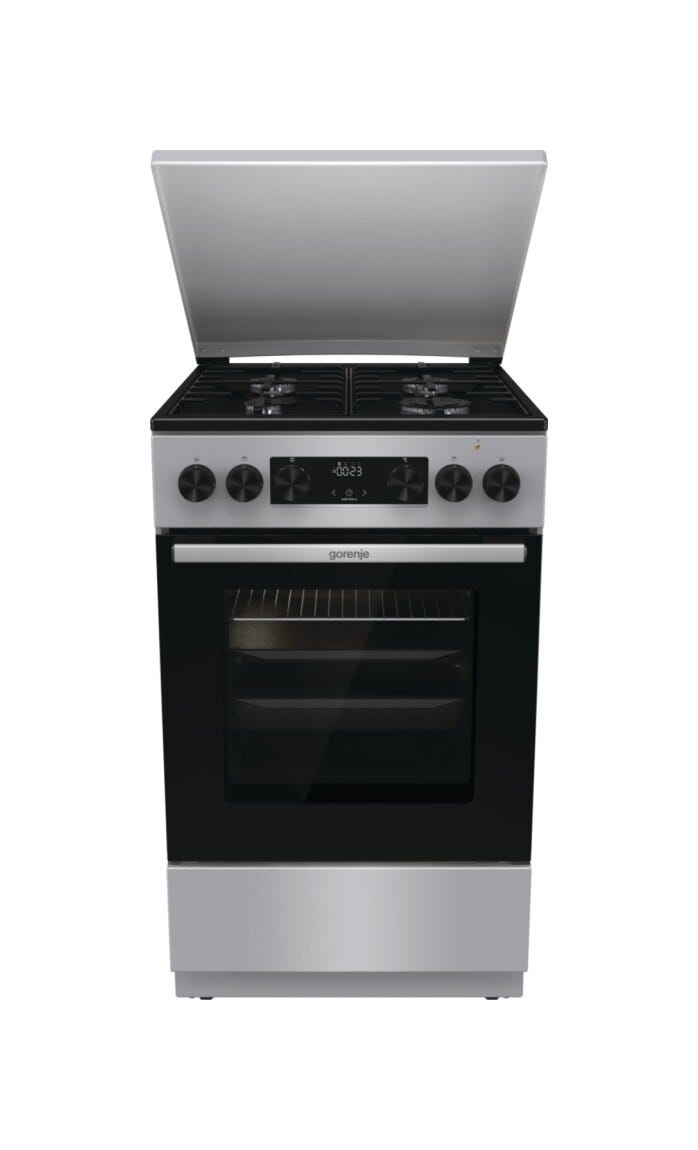 Gorenje GK5C43SH Cucina da accosto cm. 50 - 4 zone a gas + 1 forno elettrico - grigio