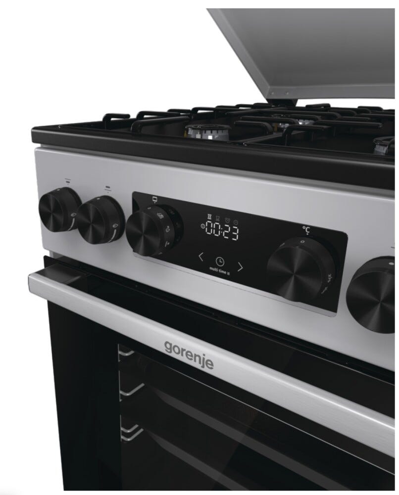 Gorenje GK5C43SH Cucina da accosto cm. 50 - 4 zone a gas + 1 forno elettrico - grigio
