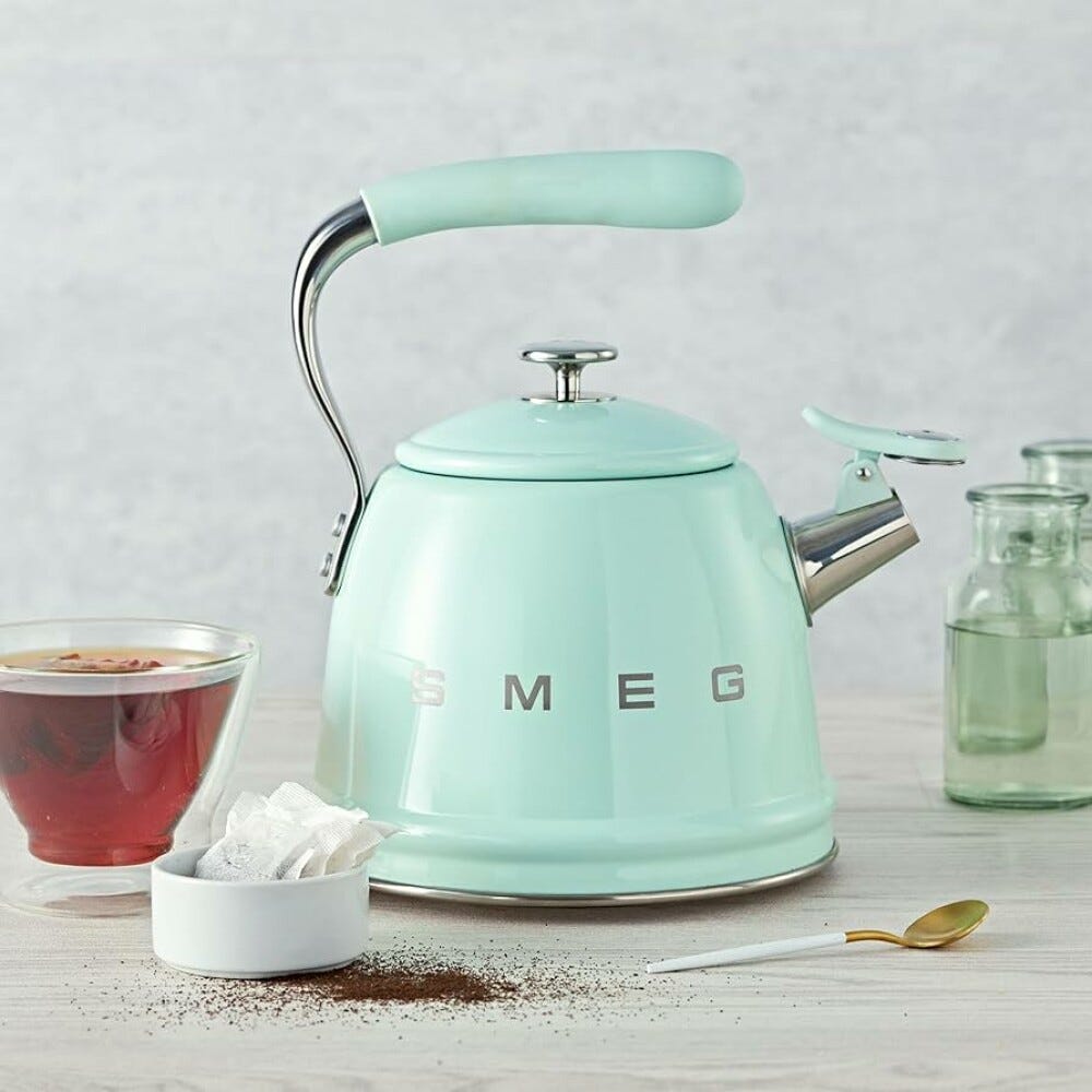 Smeg Selection WKF01PG 50'S Style Bollitore per piano cottura 2,3 l - verde pastello lucido