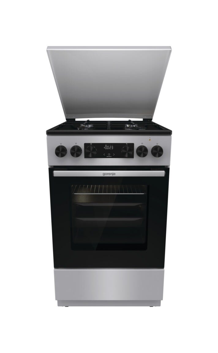 Gorenje GK5C42SJ Cucina da accosto cm. 50 - 4 zone a gas + 1 forno elettrico - grigio