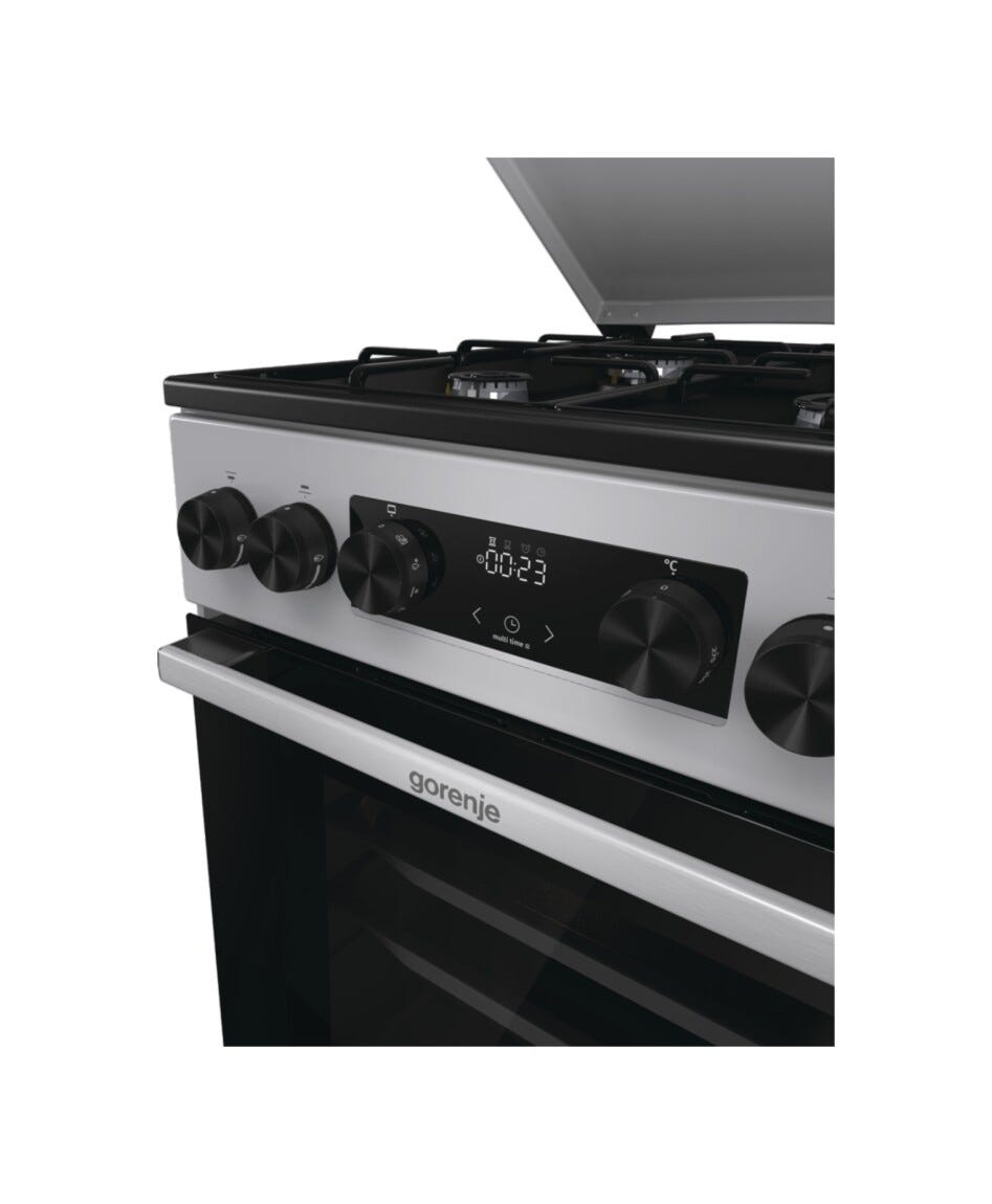 Gorenje GK5C42SJ Cucina da accosto cm. 50 - 4 zone a gas + 1 forno elettrico - grigio
