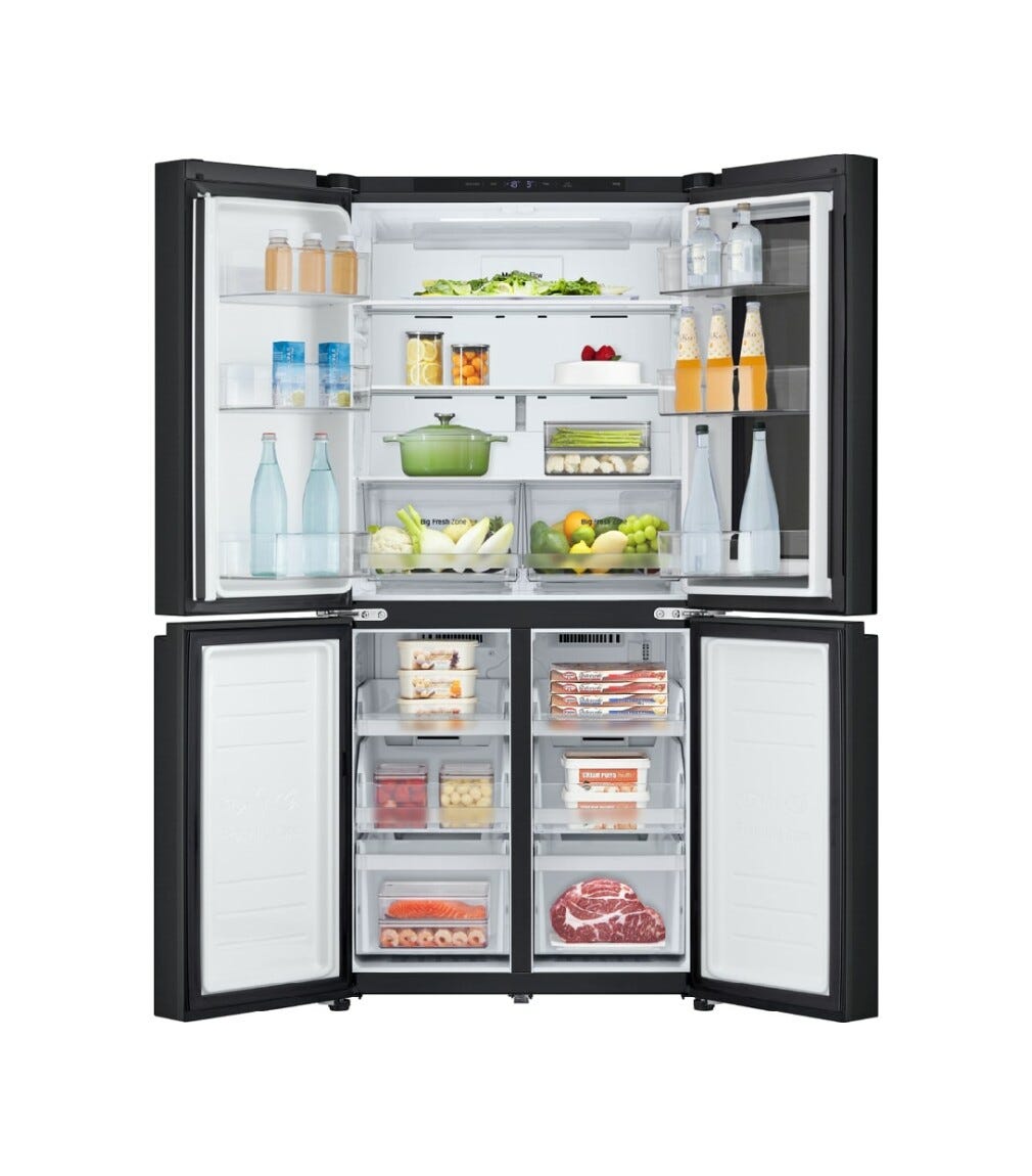 LG GMV860EPDE Multidoor InstaView Frigorifero con congelatore 4 porte - cm. 84 h. 179 - lt. 530 - nero opaco