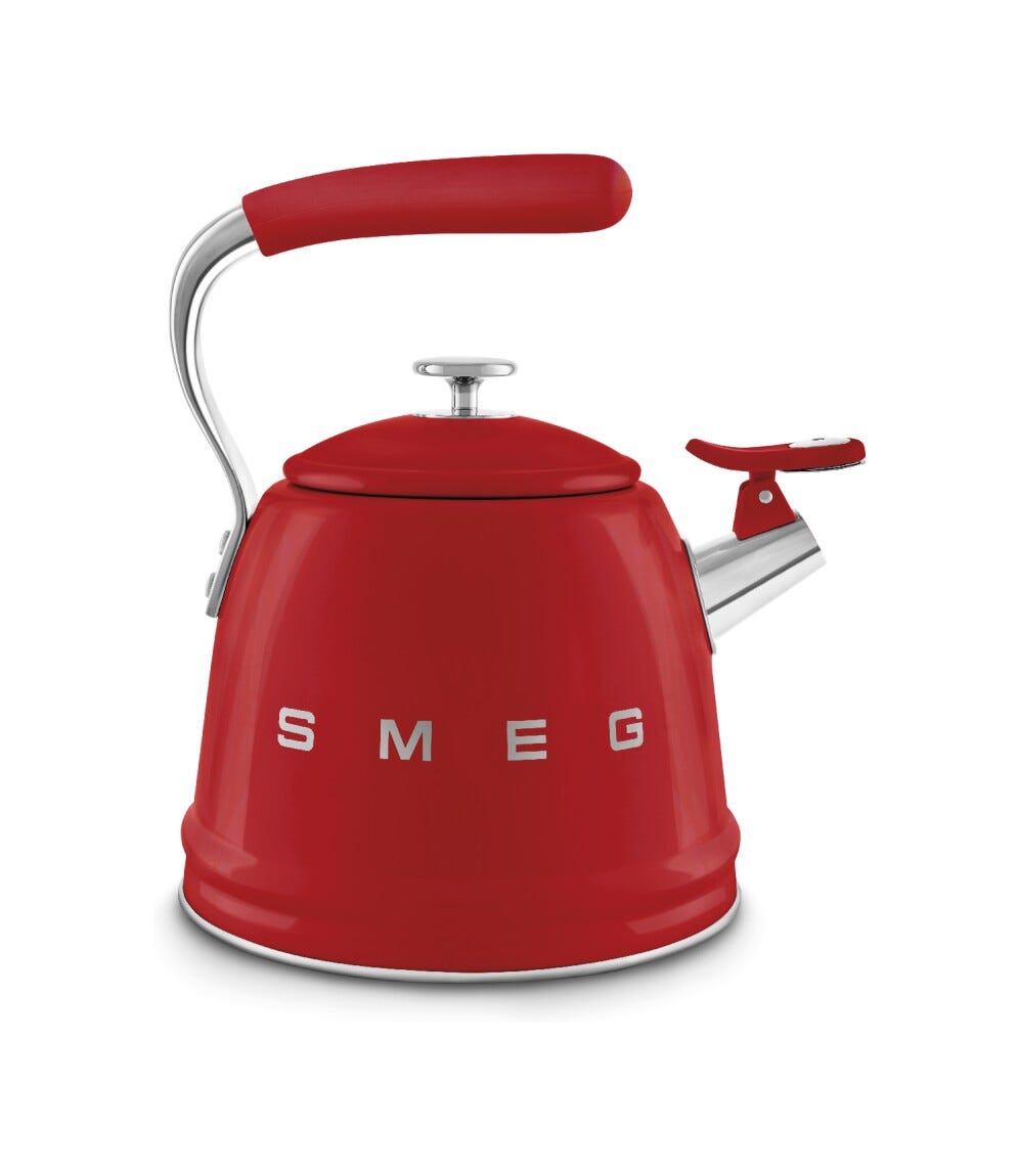 Smeg Selection WKF01RD 50'S Style Bollitore per piano cottura 2,3 l - rosso lucido