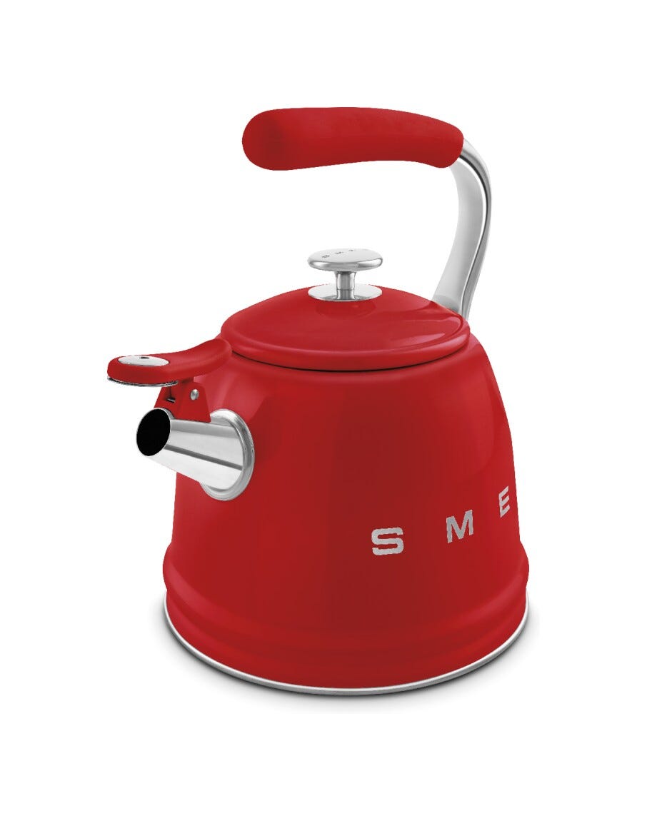 Smeg Selection WKF01RD 50'S Style Bollitore per piano cottura 2,3 l - rosso lucido