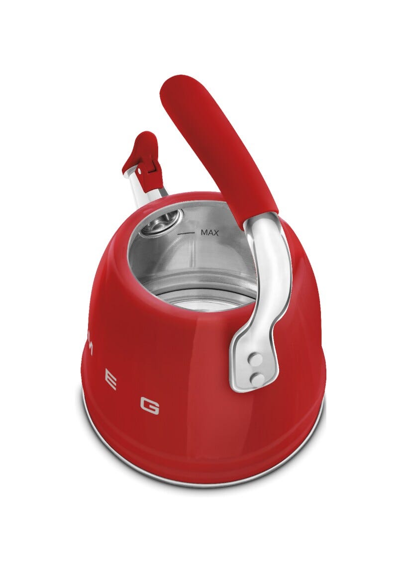 Smeg Selection WKF01RD 50'S Style Bollitore per piano cottura 2,3 l - rosso lucido