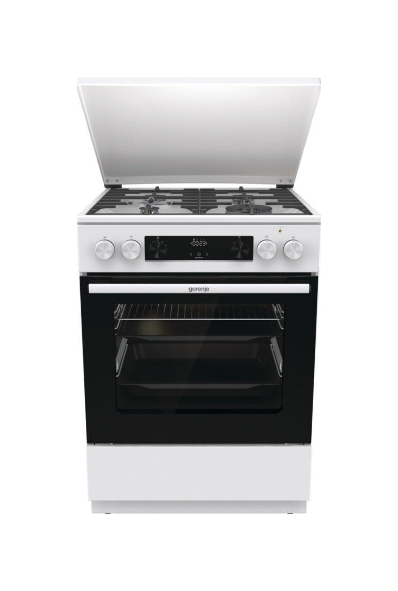 Gorenje GKS6C71WA Cucina da accosto cm. 60 - 4 zone a gas + 1 forno elettrico - bianco