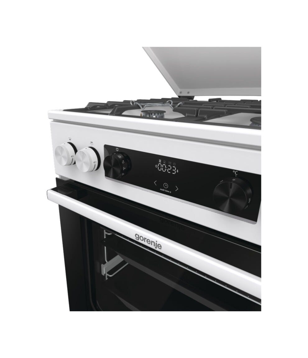 Gorenje GKS6C71WA Cucina da accosto cm. 60 - 4 zone a gas + 1 forno elettrico - bianco