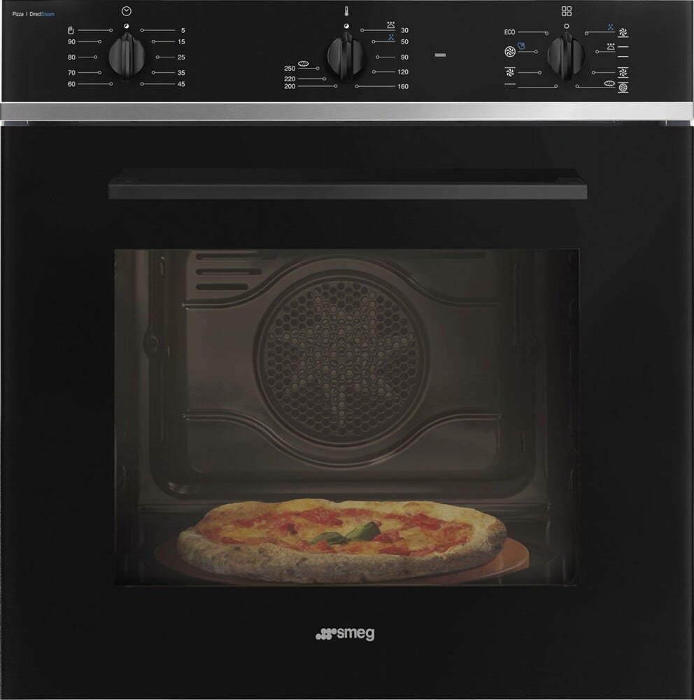 Smeg SF64M3S1PZB Selezione - Pizza DirectSteam Forno multifunzione con sistema pizza - cm. 60 - nero