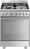 Smeg SX61GM Classica Cucina da accosto cm. 60x60 - 4 fuochi a gas + 1 forno elettrico - inox