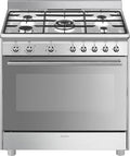 Smeg SX91GM Classica Cucina da accosto cm. 90x60 - 5 fuochi a gas + 1 forno elettrico - inox satinato