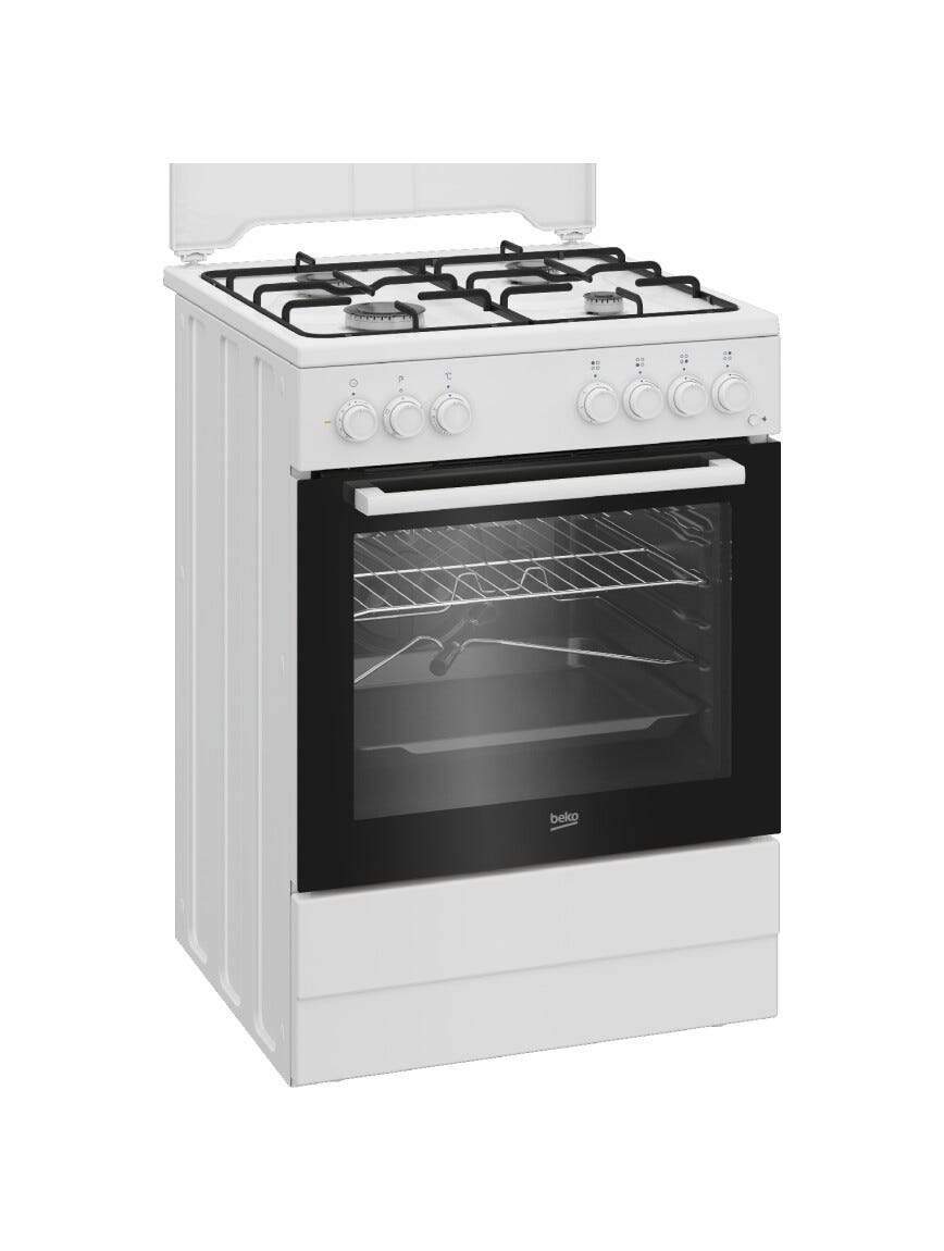 Beko FBST62110DW Cucina da accosto cm. 60 - 4 fuochi gas + 1 forno elettrico - bianco