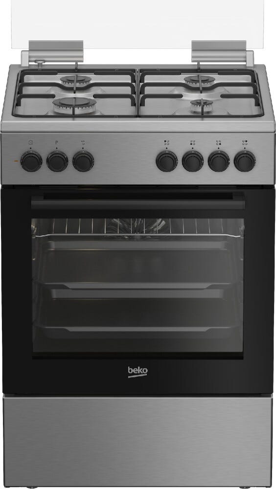 Beko FBE62120XD Cucina da accosto cm. 60 - 4 fuochi gas + 1 forno elettrico - inox
