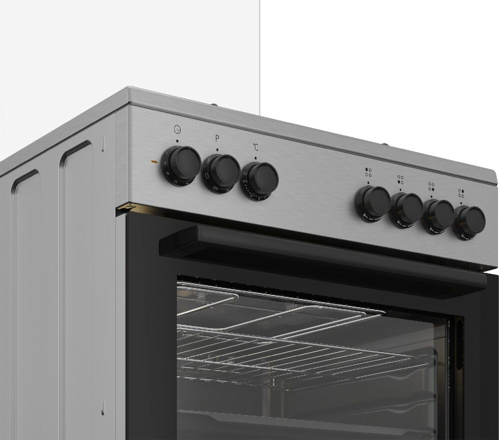 Beko FBE62120XD Cucina da accosto cm. 60 - 4 fuochi gas + 1 forno elettrico - inox
