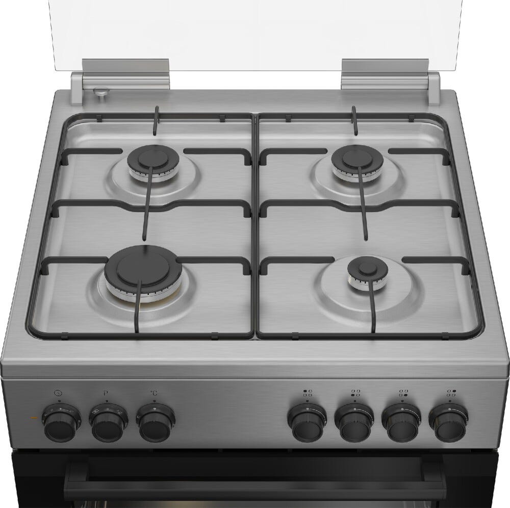 Beko FBE62120XD Cucina da accosto cm. 60 - 4 fuochi gas + 1 forno elettrico - inox
