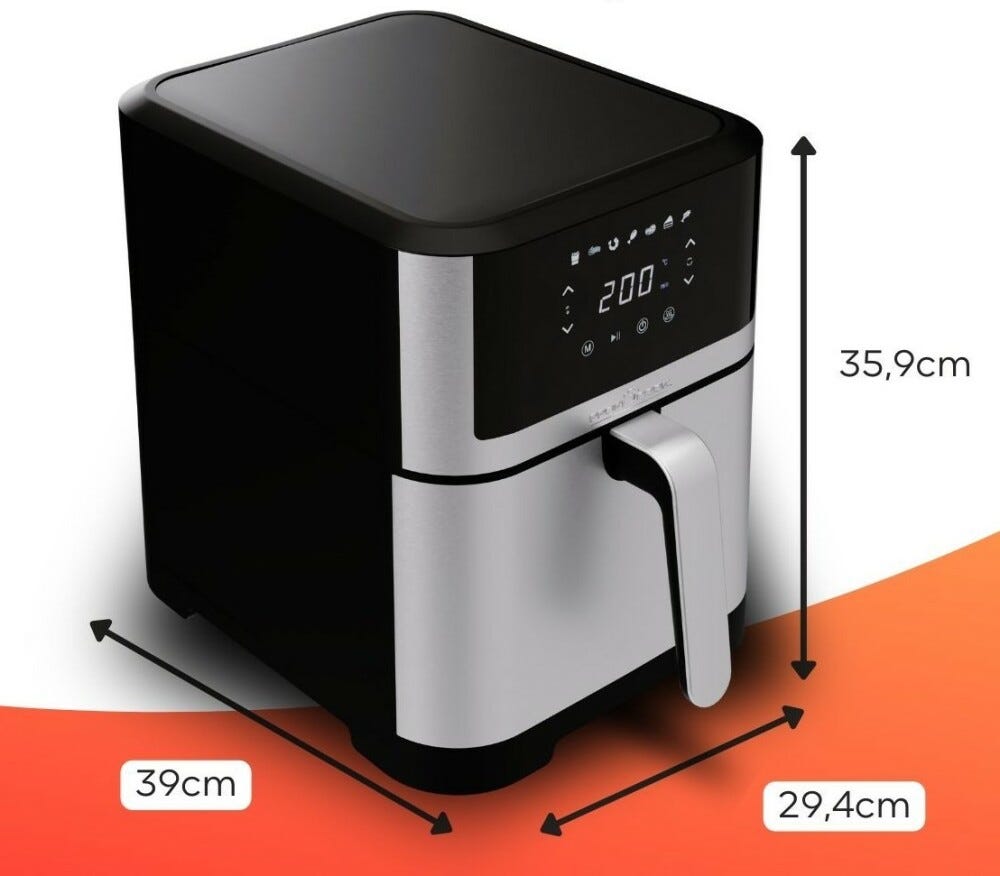 Proficook PCFR1269H Friggitrice ad aria - inox/nero