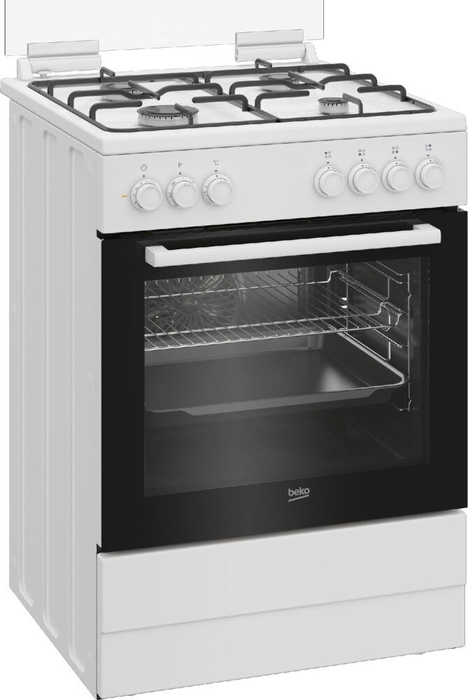 Beko FBE62011WC Cucina da accosto cm. 60 - 4 fuochi gas + 1 forno elettrico - bianco