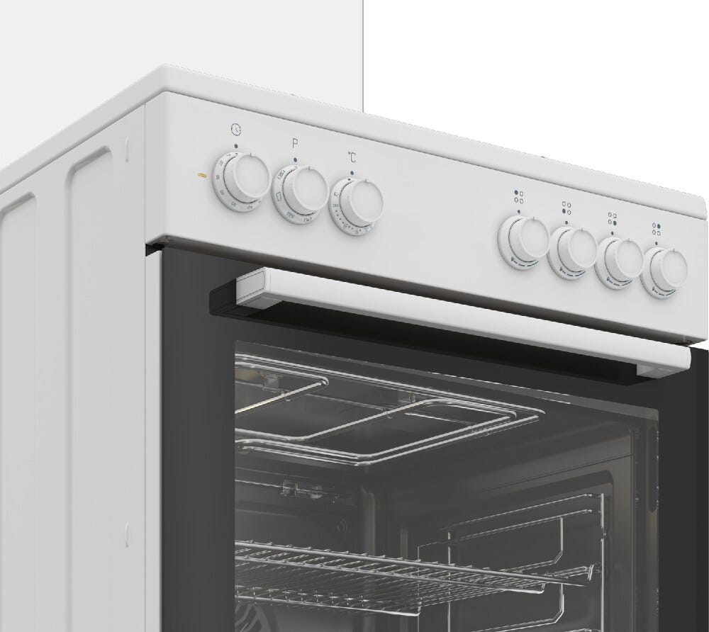 Beko FBE62011WC Cucina da accosto cm. 60 - 4 fuochi gas + 1 forno elettrico - bianco