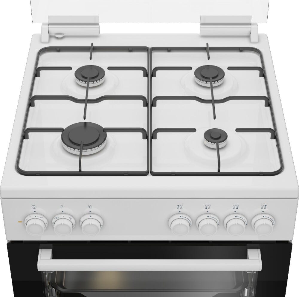 Beko FBE62011WC Cucina da accosto cm. 60 - 4 fuochi gas + 1 forno elettrico - bianco