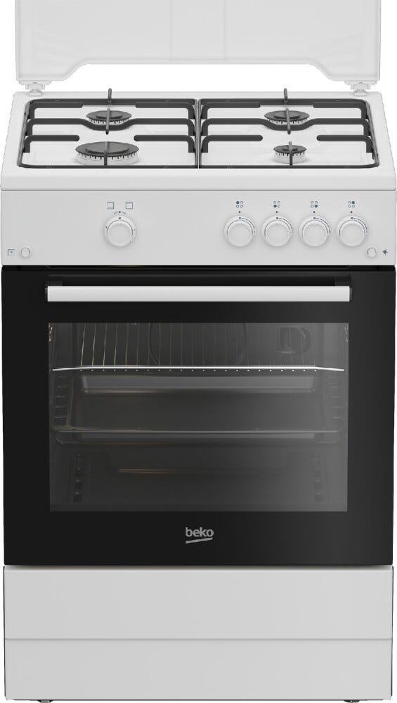 Beko FBG62010DW Cucina da accosto cm. 60 - 4 fuochi gas + 1 forno elettrico - bianco