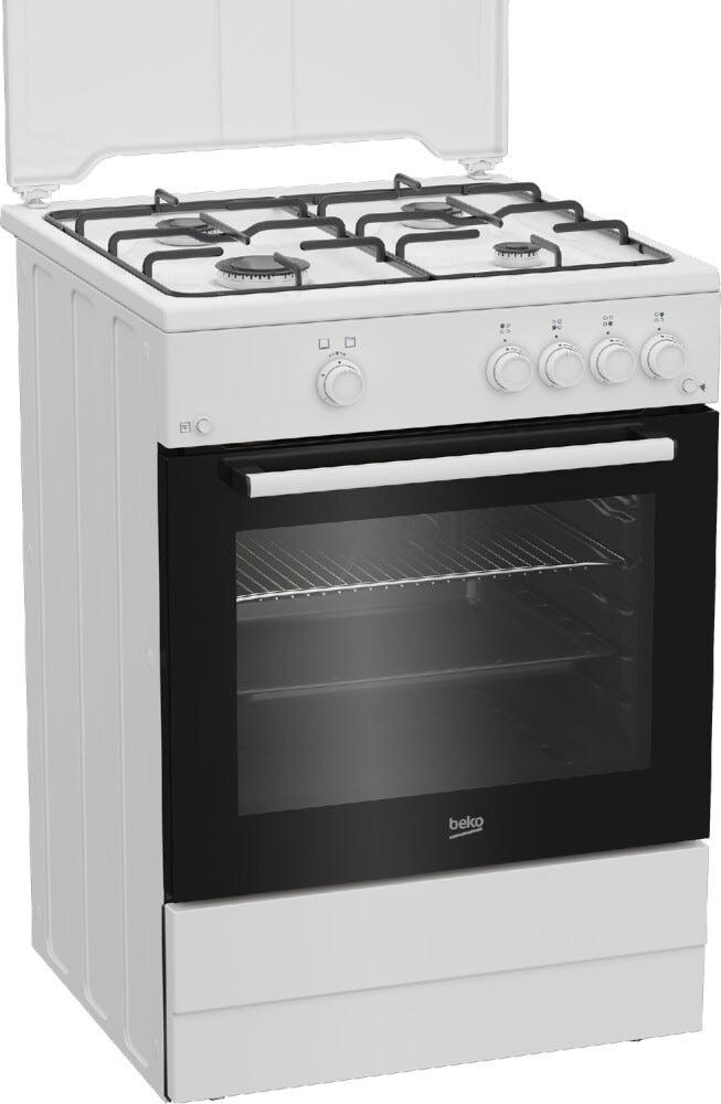 Beko FBG62010DW Cucina da accosto cm. 60 - 4 fuochi gas + 1 forno elettrico - bianco
