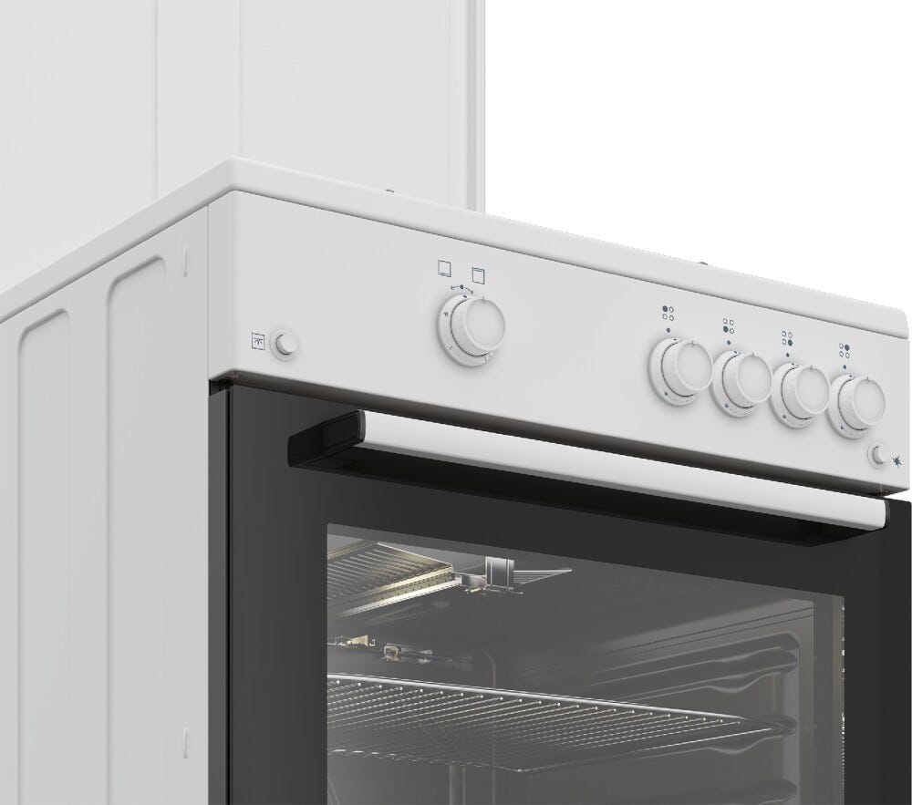 Beko FBG62010DW Cucina da accosto cm. 60 - 4 fuochi gas + 1 forno elettrico - bianco