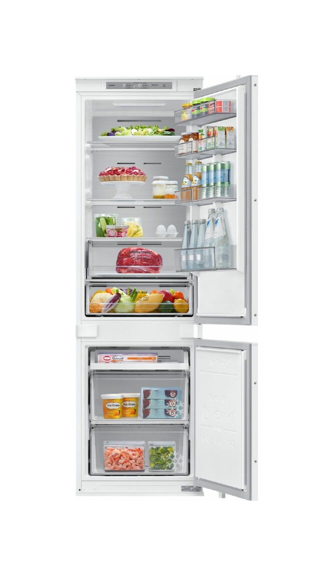 Samsung BRB80F26BDS0EF Frigorifero con congelatore da incasso cm. 54 h. 178 - lt. 264