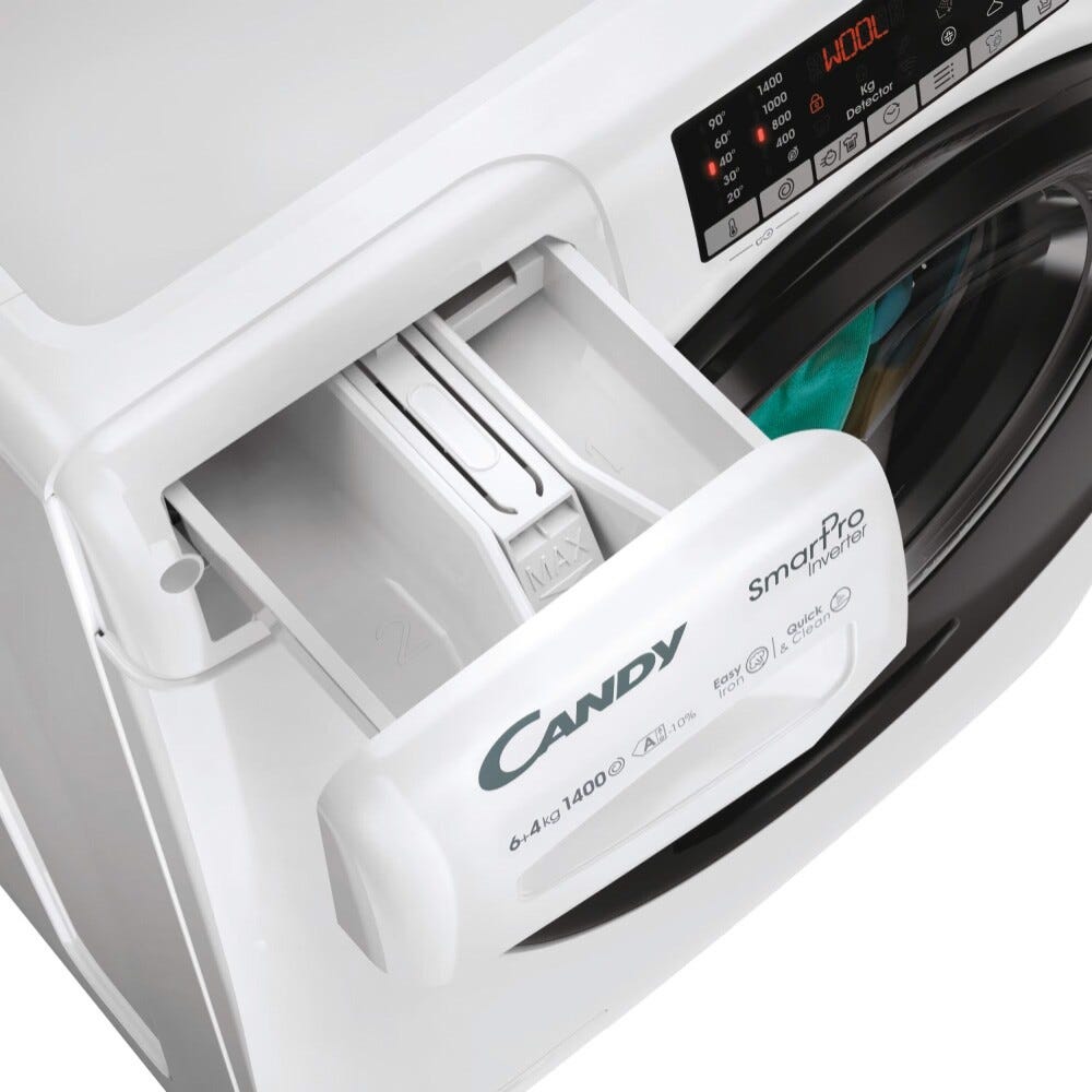 Candy CSOW44644TWMB6-S Smart Pro Inverter Lavasciuga cm. 60 - lavaggio 6 kg - asciugatura 4 kg - bianco