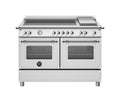 Bertazzoni HER125I2EXT Heritage Cucina da accosto cm. 120 - 5 zone induzione + 1 piastra elettrica + 2 forni elettrici - scaldavivande - inox