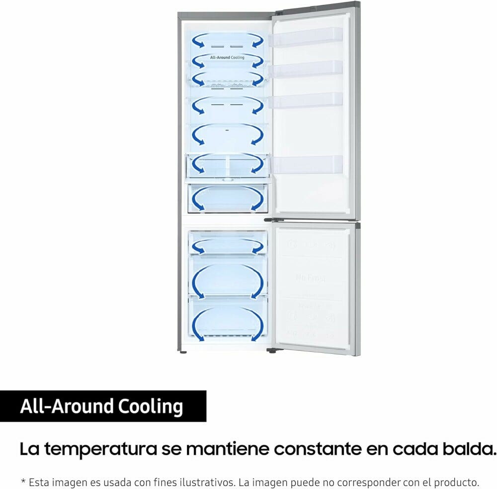 Samsung RB38C7B5D39 Bespoke Smart Ai Frigorifero con congelatore a libera installazione cm. 60 h. 203 - lt. 276 - satin beige