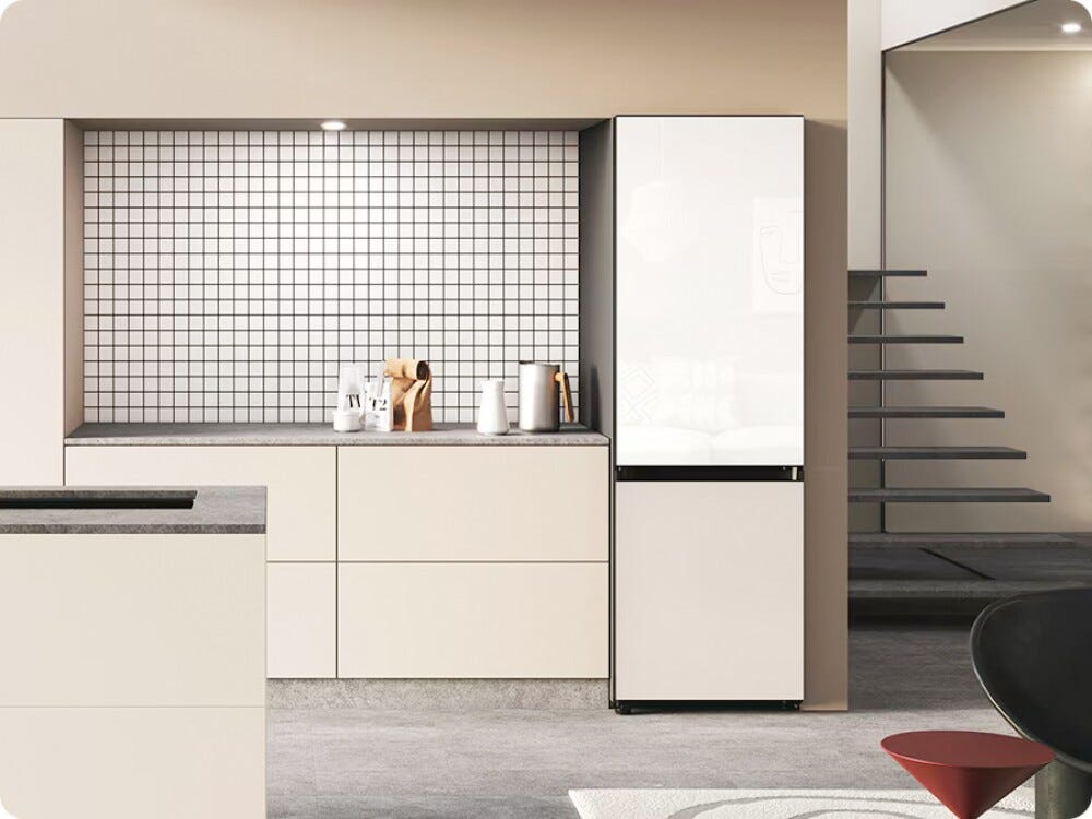 Samsung RB38C7B5D39 Bespoke Smart Ai Frigorifero con congelatore a libera installazione cm. 60 h. 203 - lt. 276 - satin beige