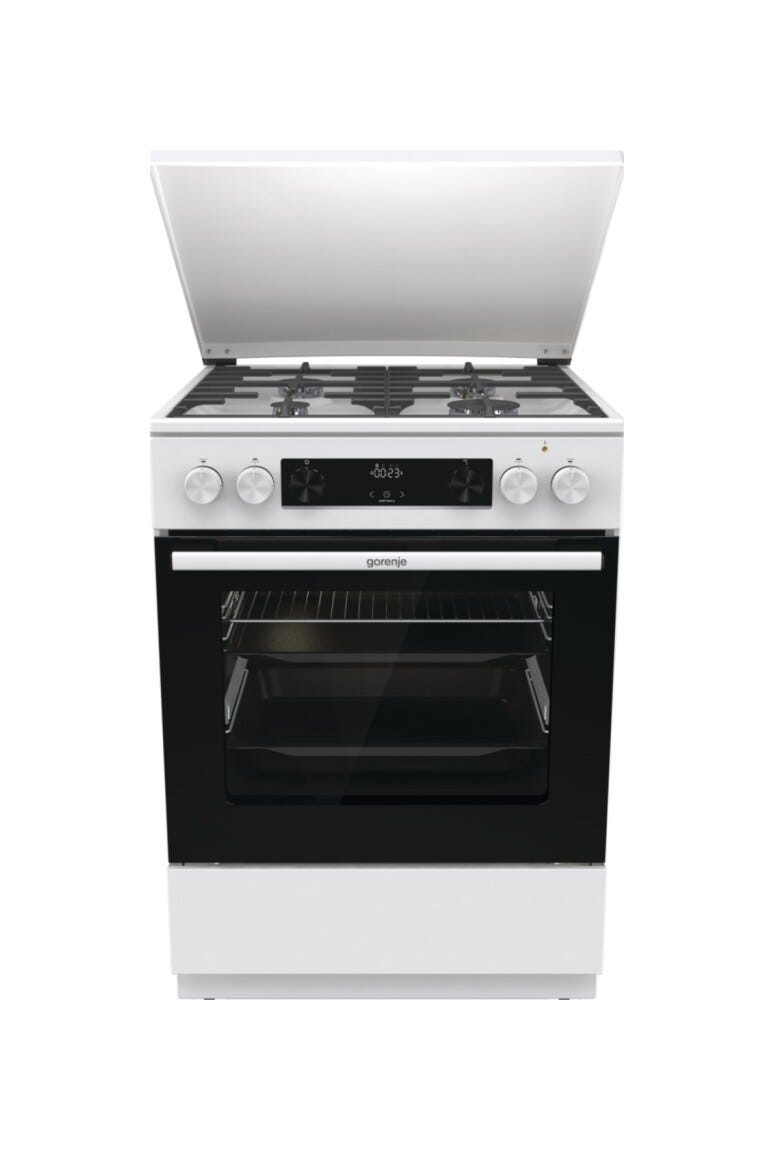 Gorenje GKS6C71WF Cucina da accosto cm. 60 - 4 zone a gas + 1 forno elettrico - bianco