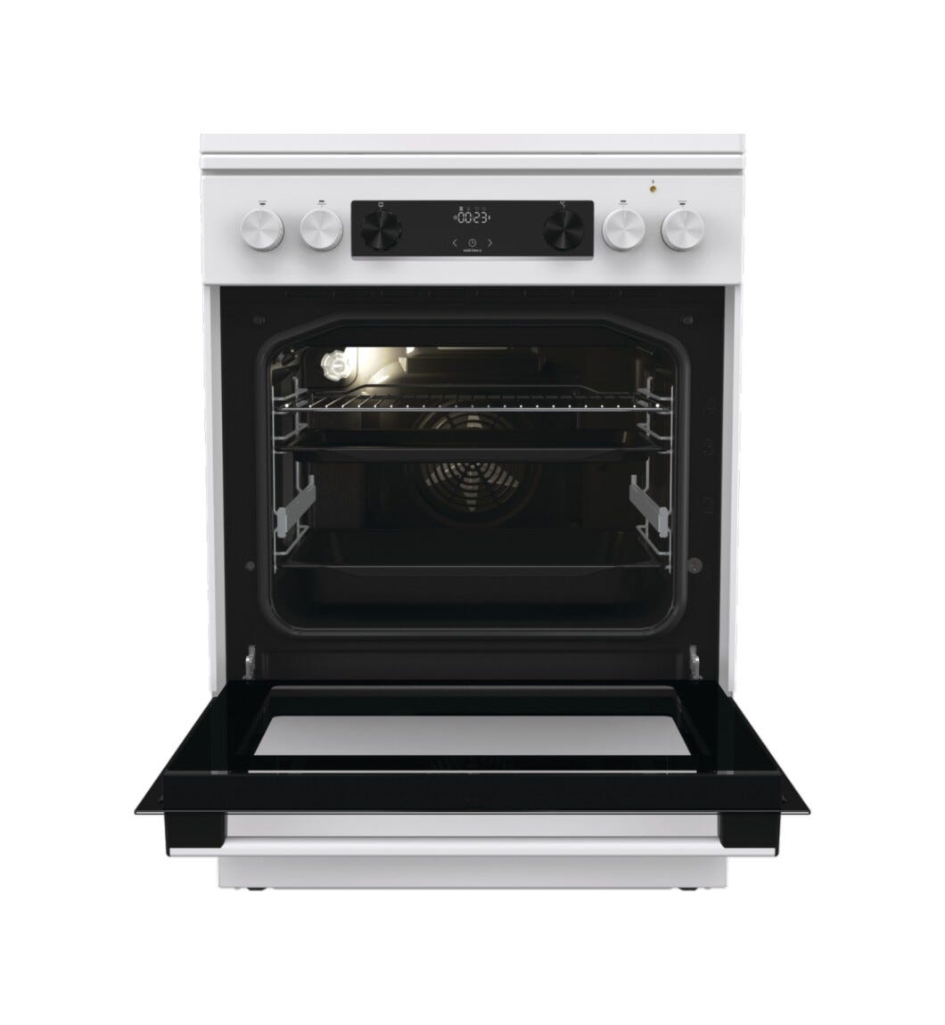 Gorenje GKS6C71WF Cucina da accosto cm. 60 - 4 zone a gas + 1 forno elettrico - bianco