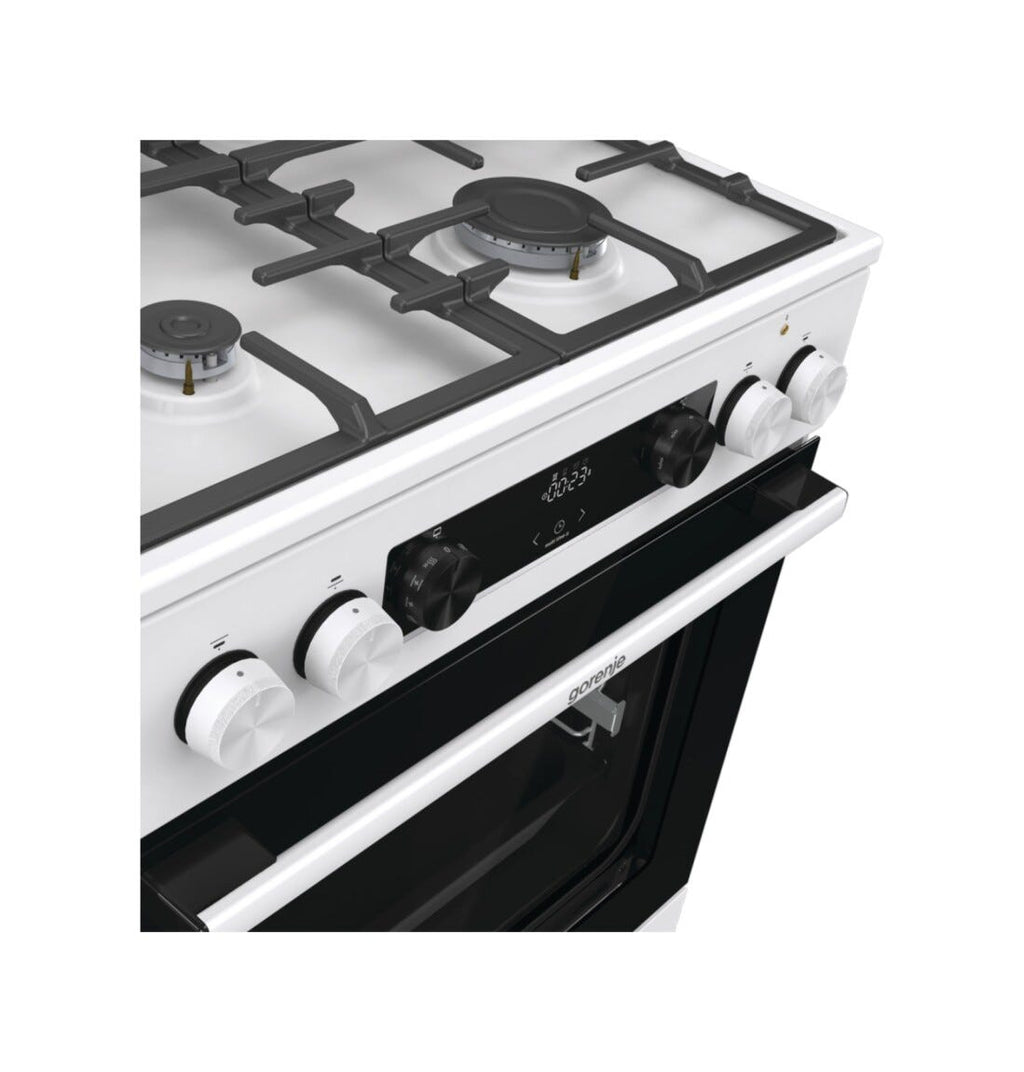 Gorenje GKS6C71WF Cucina da accosto cm. 60 - 4 zone a gas + 1 forno elettrico - bianco