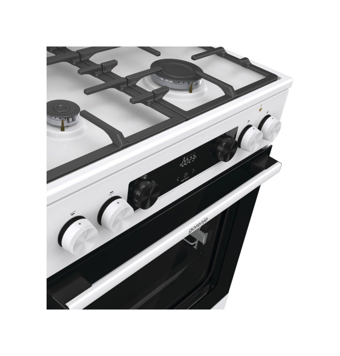 Gorenje GKS6C71WF Cucina da accosto cm. 60 - 4 zone a gas + 1 forno elettrico - bianco