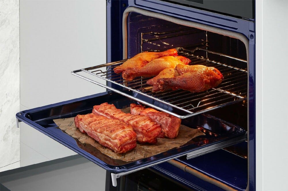 LG WSED7665B InstaView Forno combinato a vapore cm. 59 - inox nero