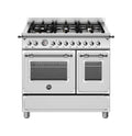 Bertazzoni HER96L2EXT Heritage Cucina da accosto cm. 90 - 6 fuochi a gas + 2 forni elettrici - inox